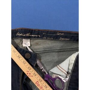 Eddie Bauer Curvy Straight Jeans Size 18 Tall Blue Stretch / Cone Denim - New